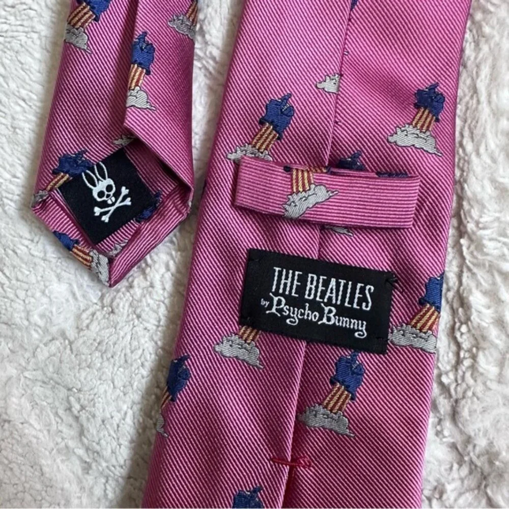 The Beatles By Psycho Bunny | Mens Graphic Tie - Picture 2 of 4